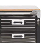 Cassettiera a 4 cassetti con piano in legno, 28 x 25 x 34,5