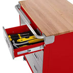 Cassettiera a 4 cassetti con piano in legno, 28 x 25 x 34,5