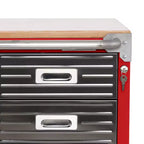 Cassettiera a 4 cassetti con piano in legno, 28 x 25 x 34,5