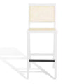 Hattie French Cane Barstool - SFV4140 - White/Natural - Safavieh Couture