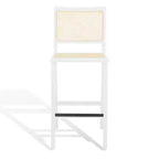 Hattie French Cane Barstool - SFV4140 - White/Natural - Safavieh Couture