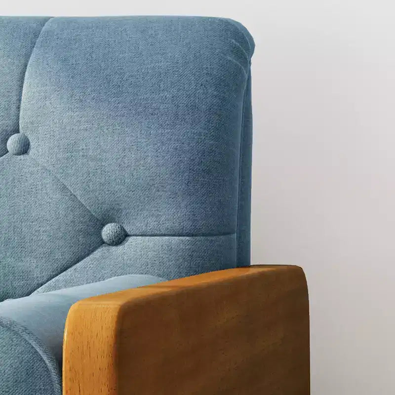 Poltrona singola/Club Chair con design trapuntato a bottoni, stile moderno di metà secolo