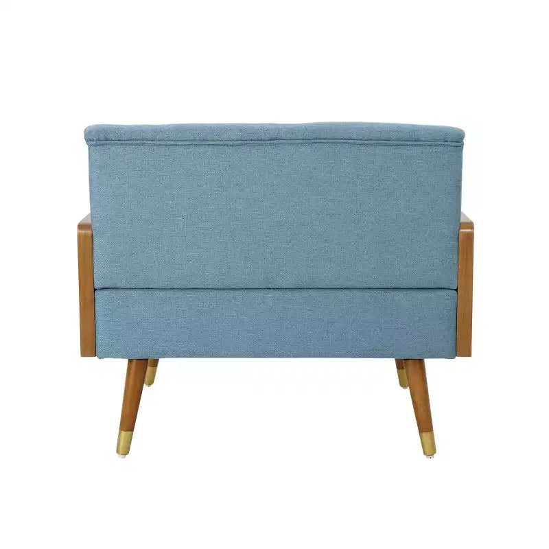 Poltrona singola/Club Chair con design trapuntato a bottoni, stile moderno di metà secolo
