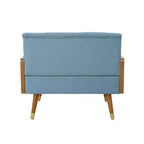 Poltrona singola/Club Chair con design trapuntato a bottoni, stile moderno di metà secolo