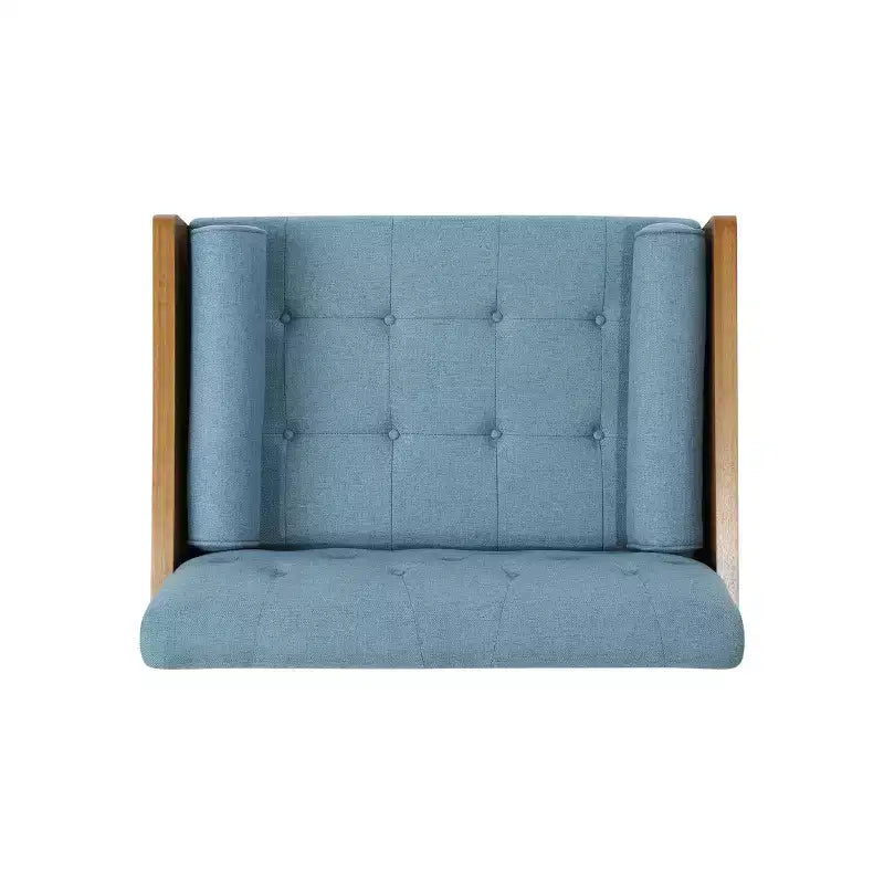 Poltrona singola/Club Chair con design trapuntato a bottoni, stile moderno di metà secolo