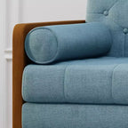 Poltrona singola/Club Chair con design trapuntato a bottoni, stile moderno di metà secolo