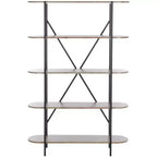 Figaro 4 Tier Bookcase - ETG4201 - Brown/Black - Safavieh