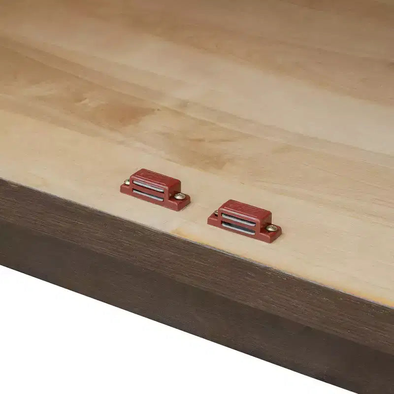 Credenza con buffet a 4 ante con grande capacità di stoccaggio, ante in vetro e ripiani regolabili per sala da pranzo e soggiorno, Espresso