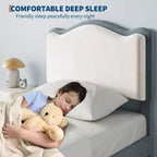 Struttura Letto per Bambini, Letto a Piattaforma Singolo Imbottito, Struttura Letto per Bambini con Testiera e Cassetto Contenitore, Letto a Piattaforma Principessa