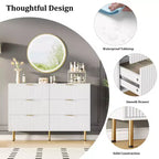 Comodino a 6 cassetti per camera da letto, cassettiera in legno, cassettiere moderne, per soggiorno, armadio, corridoio, ingresso
