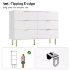 Comodino a 6 cassetti per camera da letto, cassettiera in legno, cassettiere moderne, per soggiorno, armadio, corridoio, ingresso