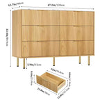 Comodino a 6 cassetti per camera da letto, cassettiera in legno, cassettiere moderne, per soggiorno, armadio, corridoio, ingresso