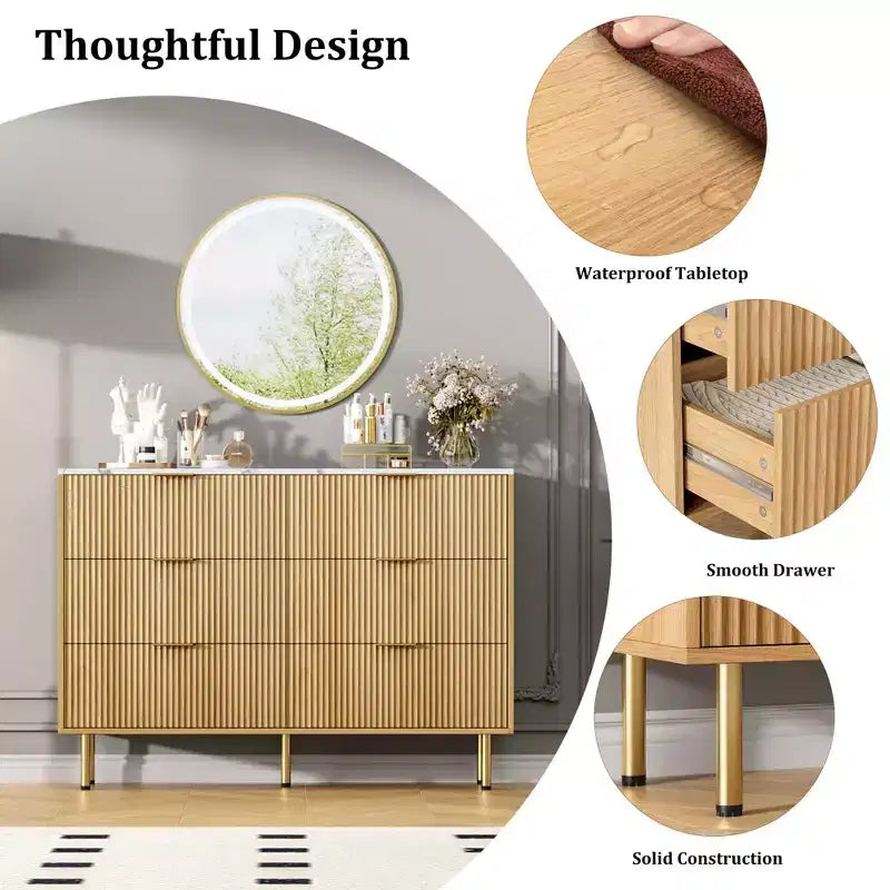 Comodino a 6 cassetti per camera da letto, cassettiera in legno, cassettiere moderne, per soggiorno, armadio, corridoio, ingresso