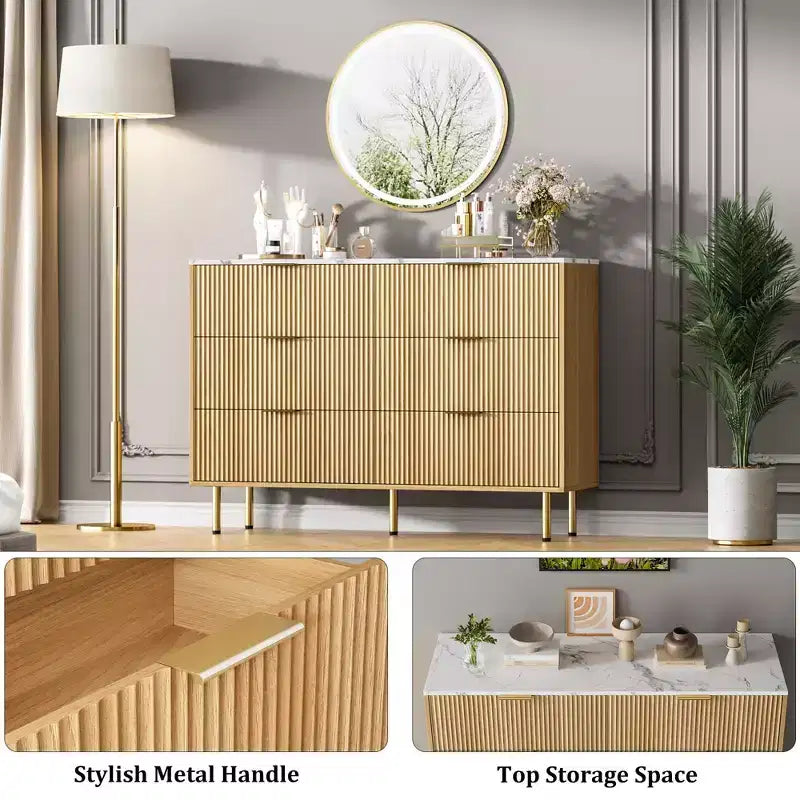 Comodino a 6 cassetti per camera da letto, cassettiera in legno, cassettiere moderne, per soggiorno, armadio, corridoio, ingresso