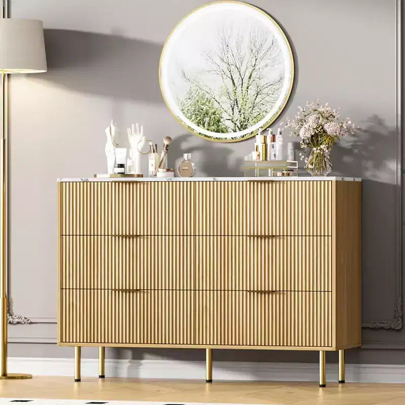 Comodino a 6 cassetti per camera da letto, cassettiera in legno, cassettiere moderne, per soggiorno, armadio, corridoio, ingresso