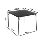 Tavolo Pieghevole Quadrato 33.9 pollici, Tavolo Pieghevole Portatile Multifunzionale per Pranzo e Picnic, Piano in PVC, Nessun Montaggio Richiesto, Nero