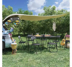 Tavolo Pieghevole Quadrato 33.9 pollici, Tavolo Pieghevole Portatile Multifunzionale per Pranzo e Picnic, Piano in PVC, Nessun Montaggio Richiesto, Nero
