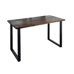 Pipe Decor Skyline Trail Brown Solid Wood Desk with 28 in. Landscape Legs