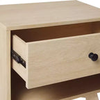 Comodino minimalista moderno di metà secolo a 1 cassetto C Rovere costiero
