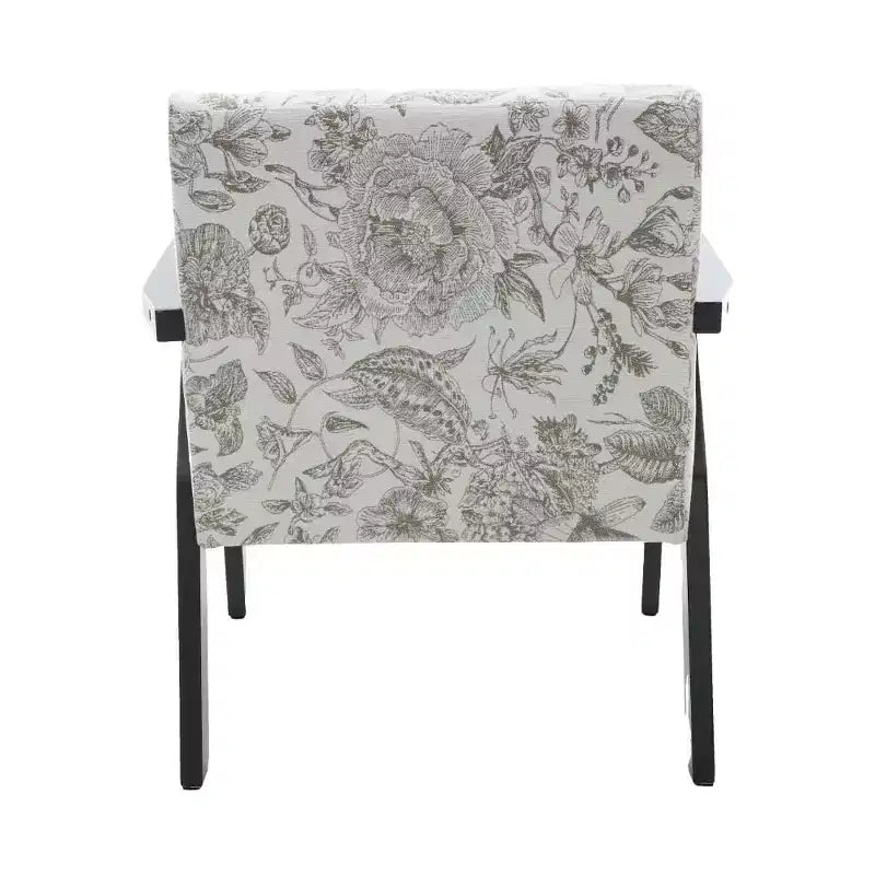 Poltrona lounge Mid-Century Modern con struttura in legno massiccio, poltrona imbottita per soggiorno, camera da letto o studio, beige + grigio
