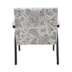 Poltrona lounge Mid-Century Modern con struttura in legno massiccio, poltrona imbottita per soggiorno, camera da letto o studio, beige + grigio
