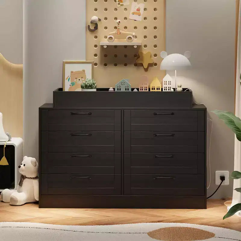Cassettiera fasciatoio a 8 cassetti – Fasciatoio multi-funzionale con ripiani per la cameretta
