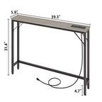 39.4 Tavolo Consolle Stretto, Tavolino Consolle Sottile, Tavolo Dietro Divano, Tavolo per Divano Stile Industriale, per Soggiorno, Corridoio