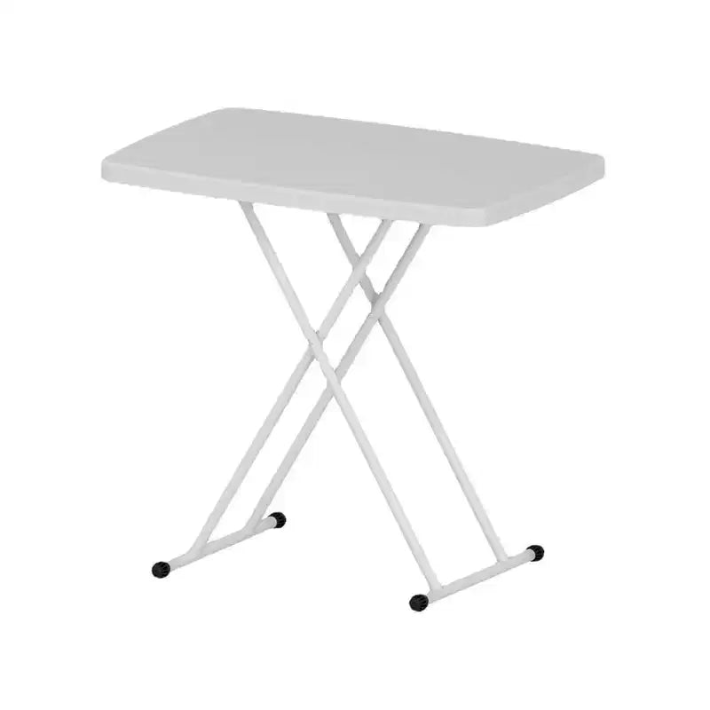 Simple Bedside Square Table, Plastic Personal Foldable Tables, Adjustable Rectangular Dining Table, for Party, Dining, Events, Picnic Indoor