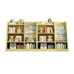 Libreria per bambini a 4 ripiani, Legno ingegnerizzato robusto, 3 ampie tasche in tessuto, Favorisce la lettura e l'organizzazione