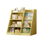 Libreria per bambini a 4 ripiani, Legno ingegnerizzato robusto, 3 ampie tasche in tessuto, Favorisce la lettura e l'organizzazione