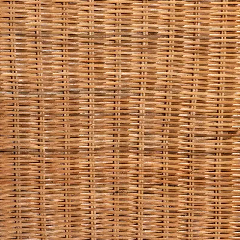 Sgabello da bancone in rattan naturale e legno di mogano, marrone noce