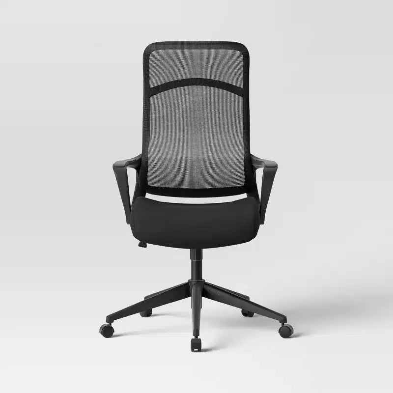 Comfort Office Chair Black - Room Essentials™: Ergonomic, Adjustable, Mesh Back, 5-Wheel Base