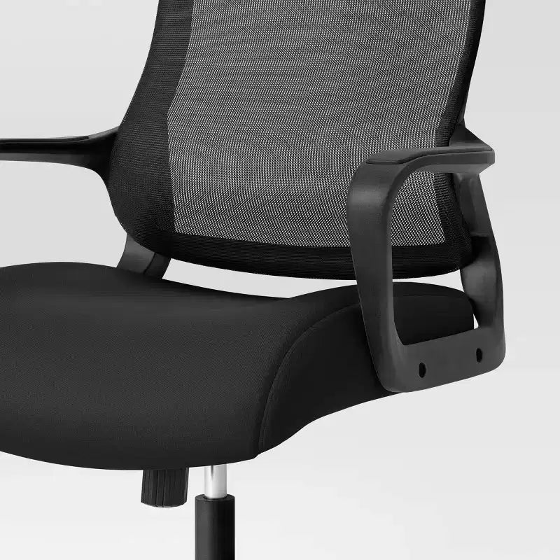 Comfort Office Chair Black - Room Essentials™: Ergonomic, Adjustable, Mesh Back, 5-Wheel Base