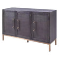 Sophia 3 Door Cabinet Antique Black - Hopper Studio: Stained Wood Veneer, Adjustable Shelves, Modern Style