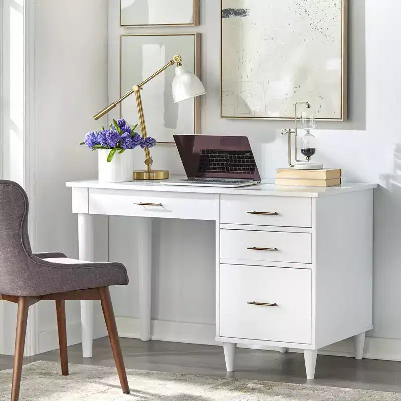Scrivania Mid Century Modern con cassetti