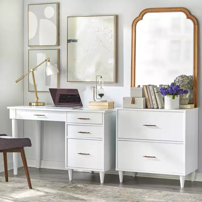 Scrivania Mid Century Modern con cassetti