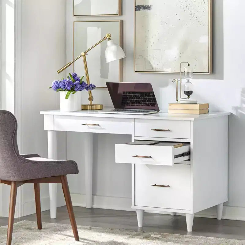Scrivania Mid Century Modern con cassetti