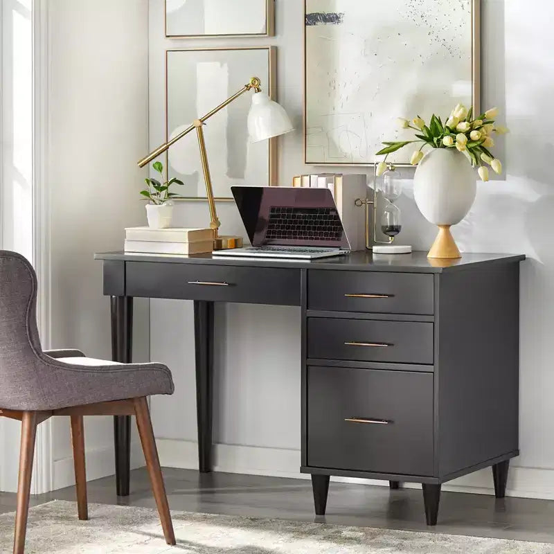 Scrivania Mid Century Modern con cassetti