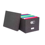 Organizer porta documenti pieghevole Internet's Best con coperchio - 1 pezzo - Carbone