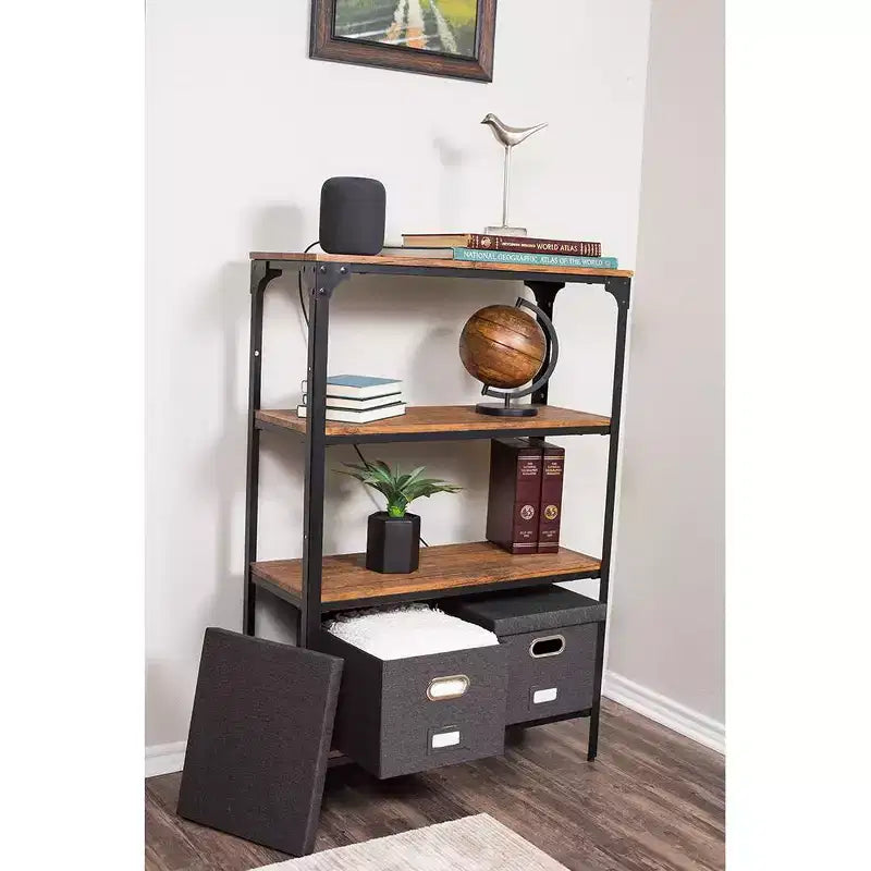 Organizer porta documenti pieghevole Internet's Best con coperchio - 1 pezzo - Carbone