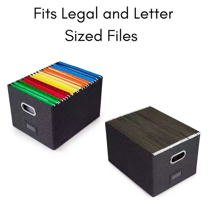 Organizer porta documenti pieghevole Internet's Best con coperchio - 1 pezzo - Carbone