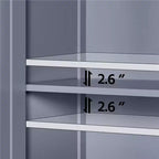 Mobiletto da Bagno Indipendente, Armadietto da Cucina a Doppia Anta con Ripiani Regolabili