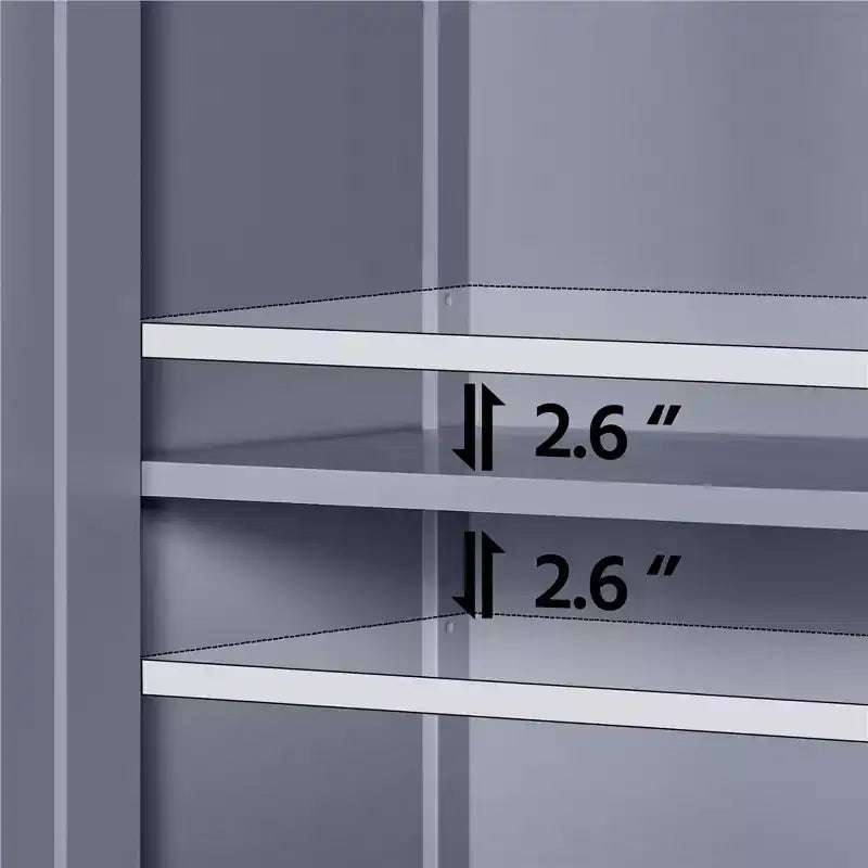 Mobiletto da Bagno Indipendente, Armadietto da Cucina a Doppia Anta con Ripiani Regolabili
