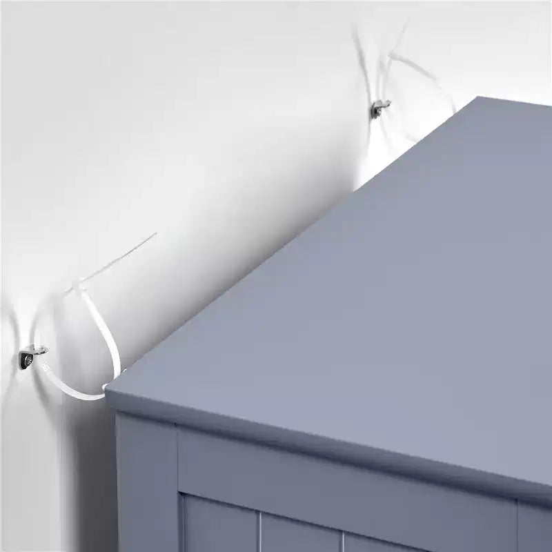 Mobiletto da Bagno Indipendente, Armadietto da Cucina a Doppia Anta con Ripiani Regolabili