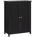 Yaheetech Free-Standing Bathroom Cabinet Double Door Kitchen Cupboard with Adjustable Shelves